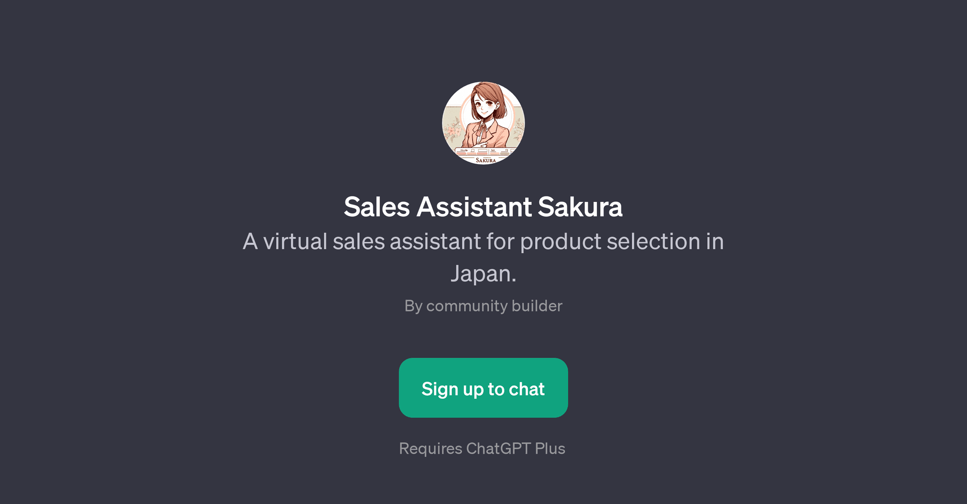 Sales Assistant Sakura