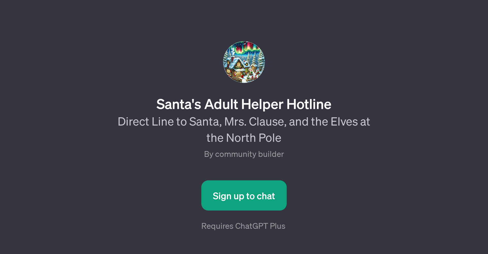 Santa's Adult Helper Hotline