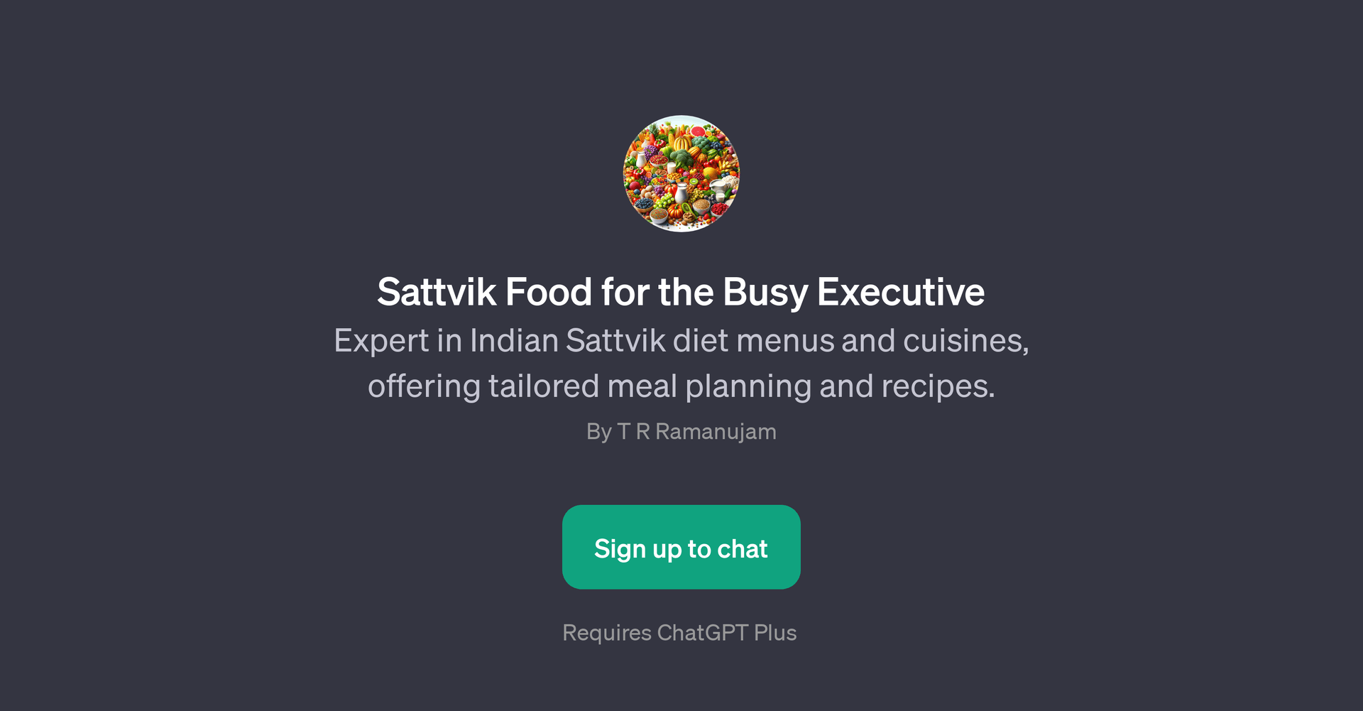 Sattvik Food for the Busy Executive