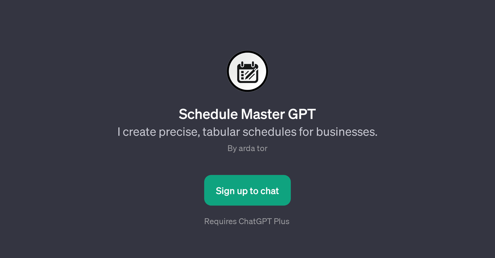 Schedule Master GPT
