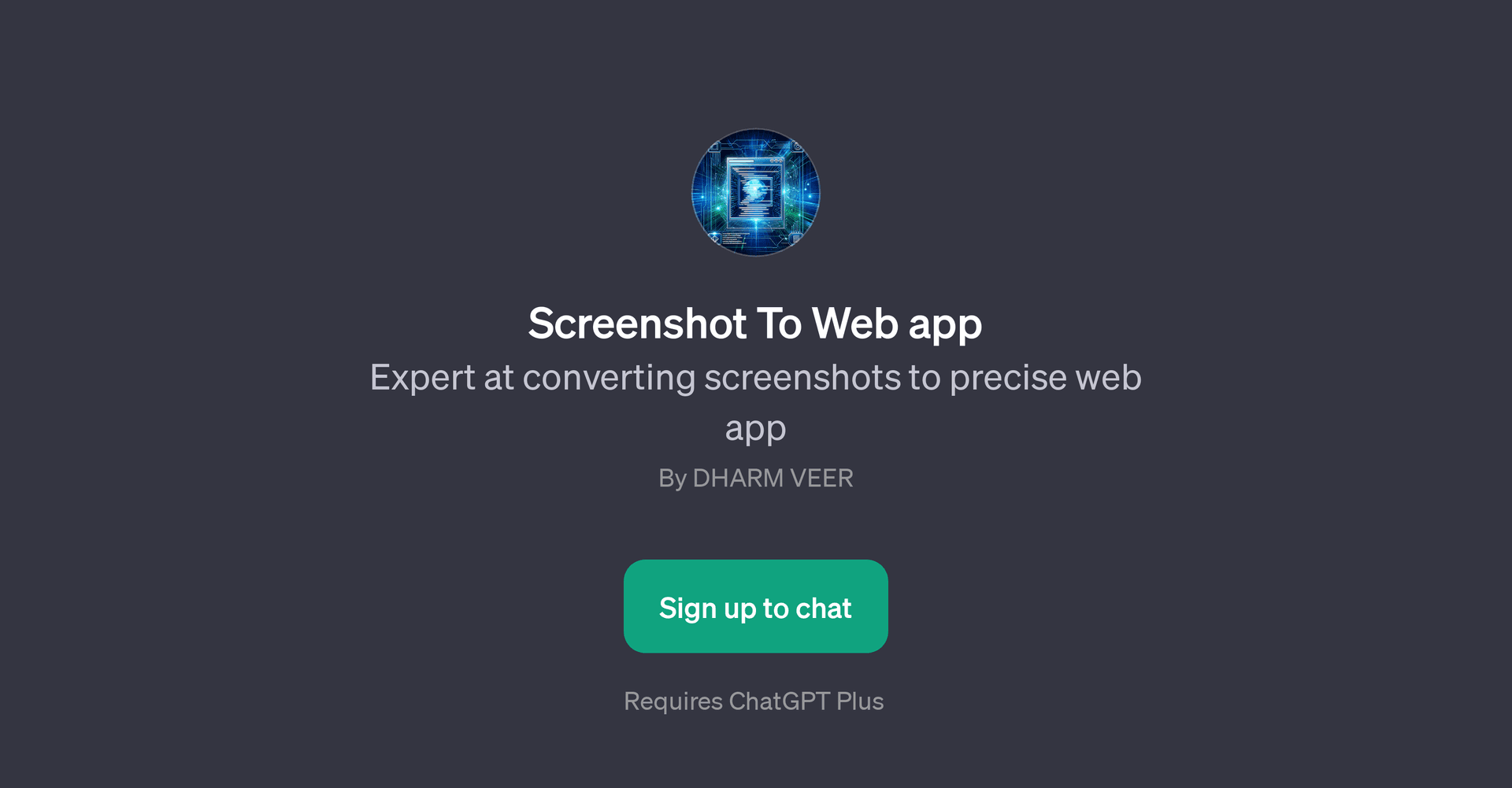 Screenshot To Web app