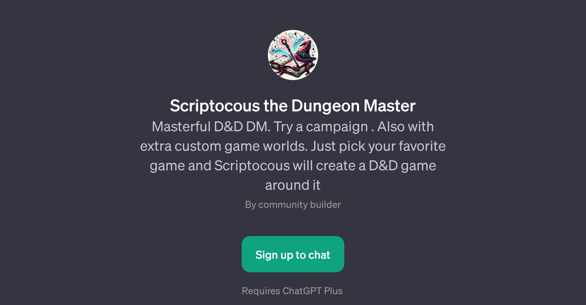 Scriptocous the Dungeon Master