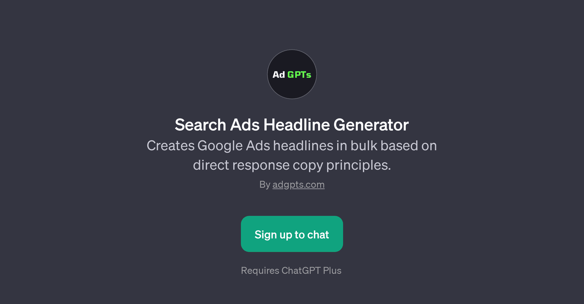 Search Ads Headline Generator