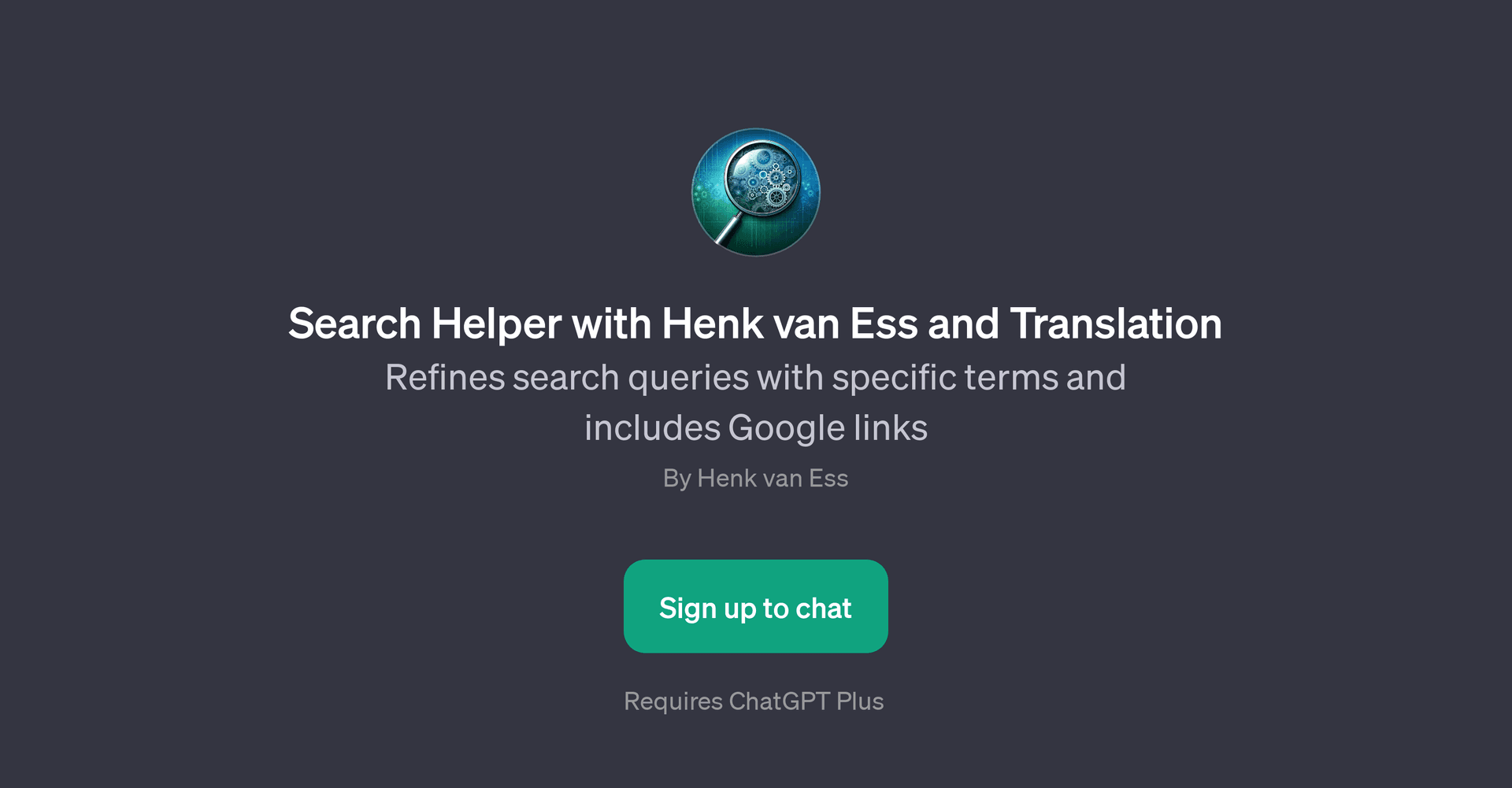 Search Helper with Henk van Ess and Translation