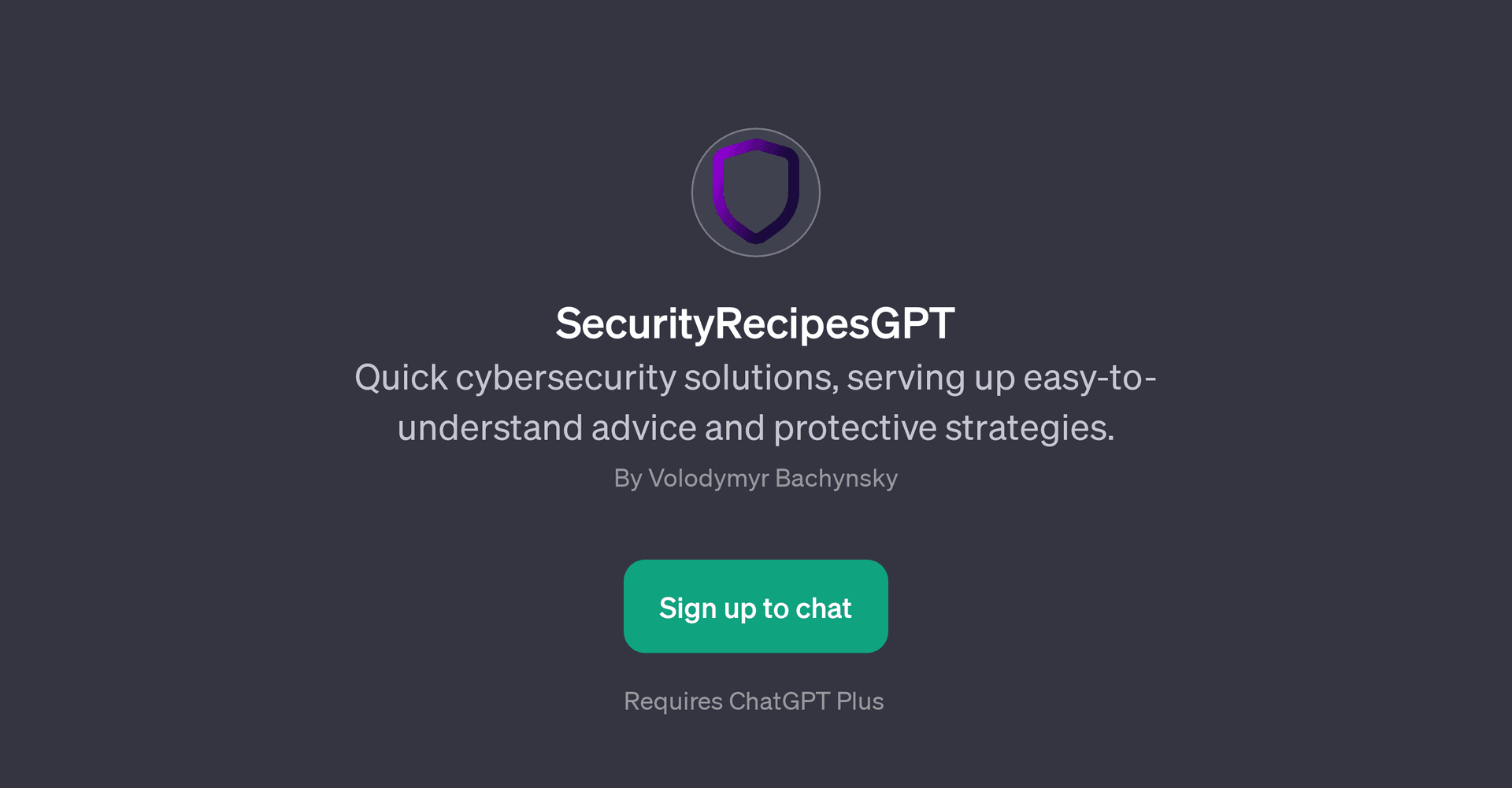SecurityRecipesGPT
