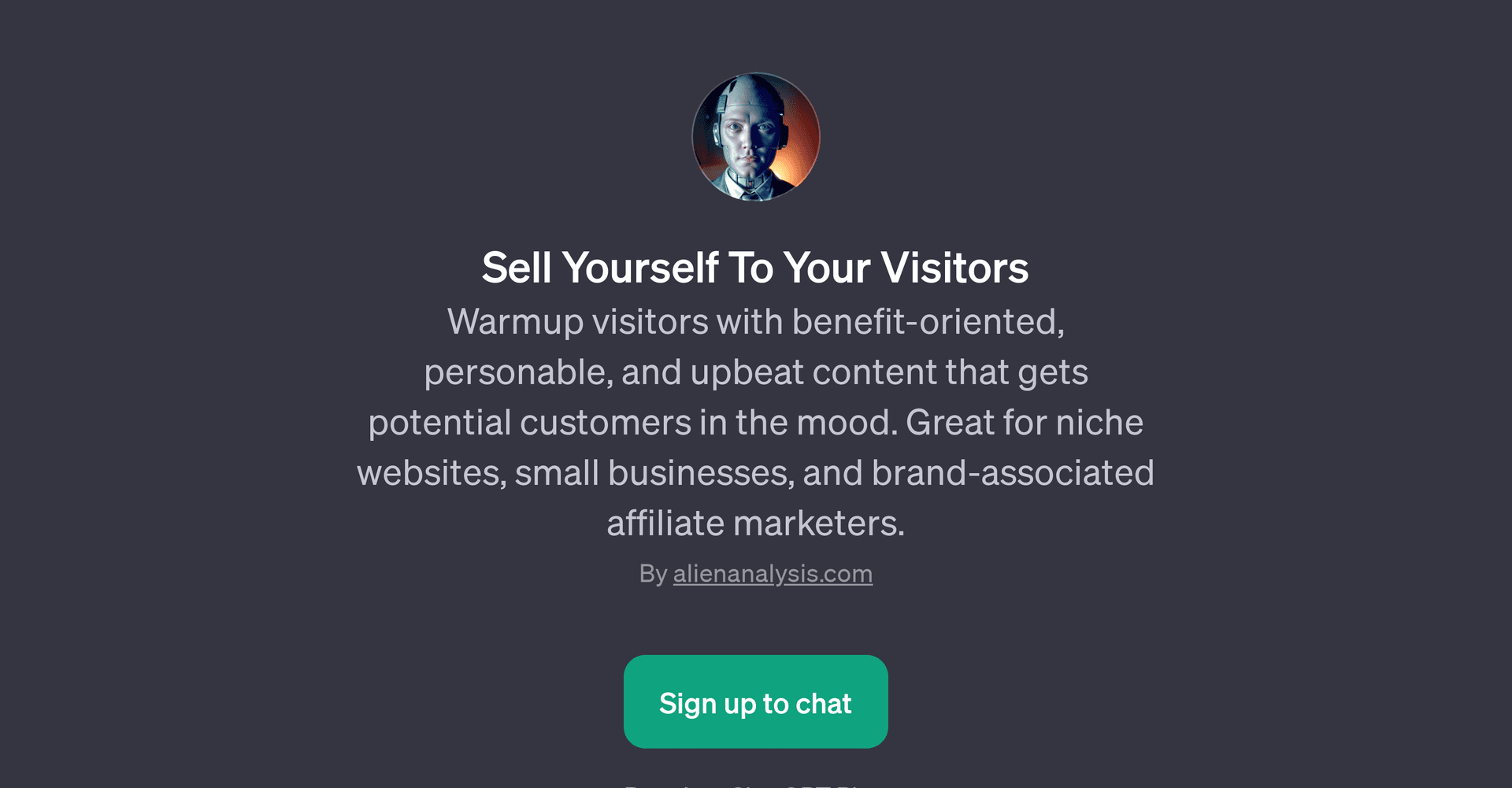 Sell Yourself To Your Visitors