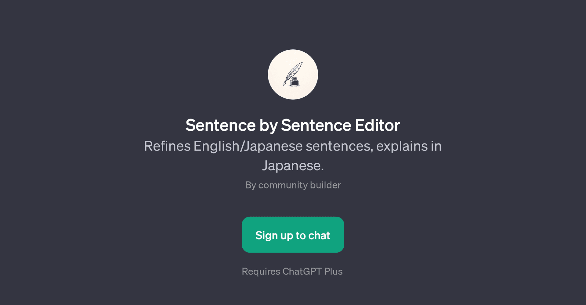 Sentence by Sentence Editor