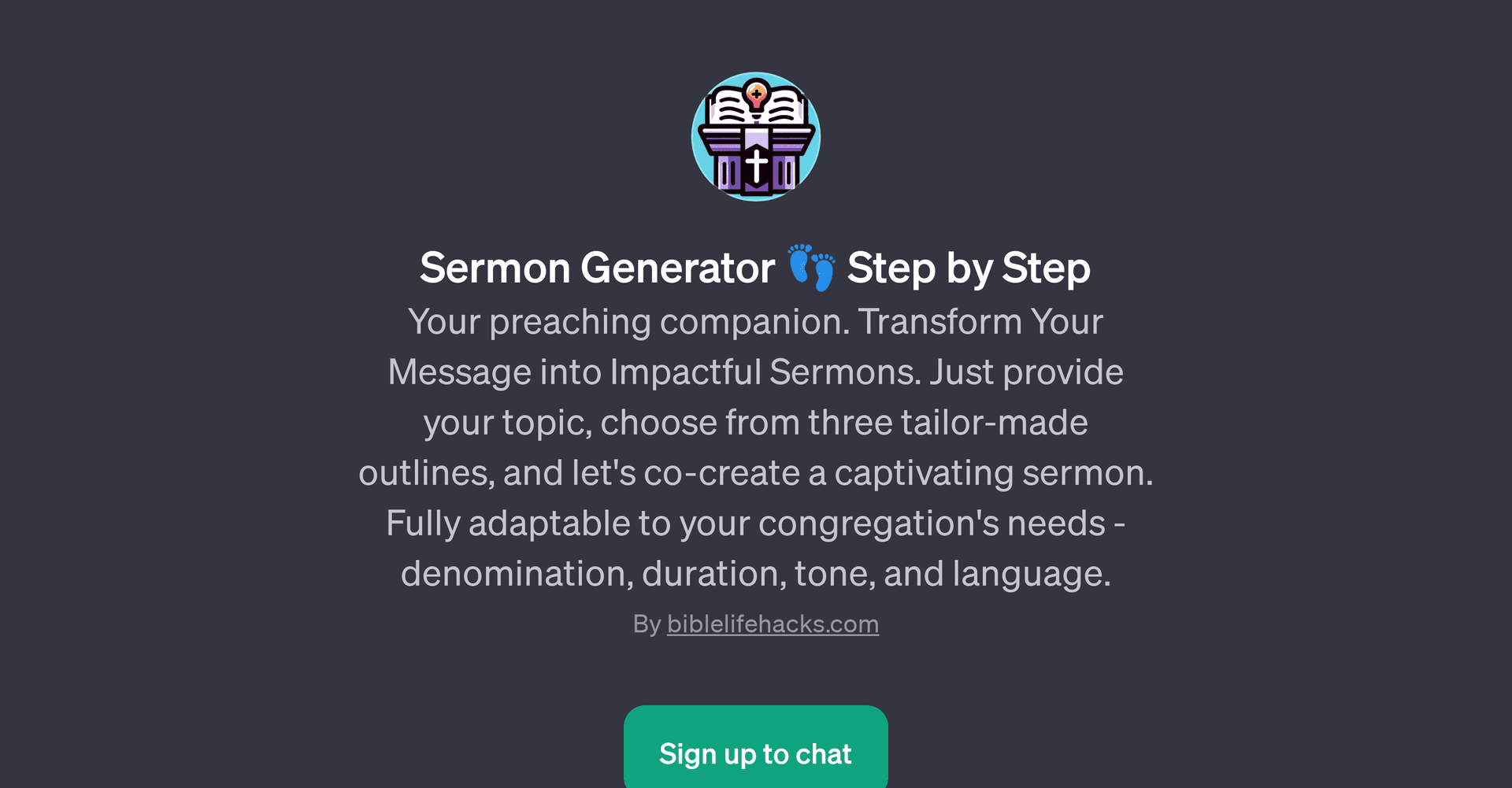Sermon Generator Step by Step