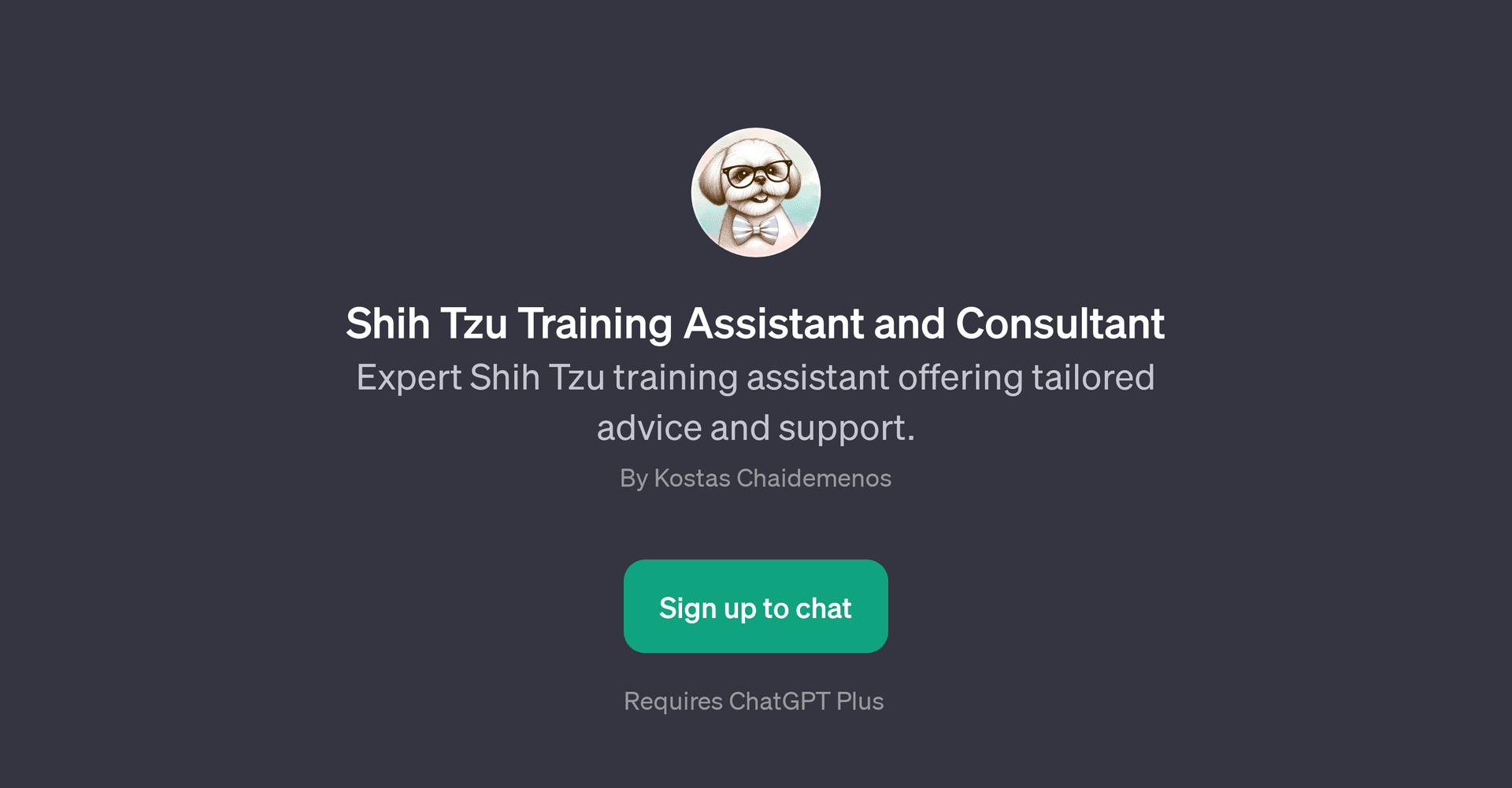 Shih Tzu Training Assistant and Consultant