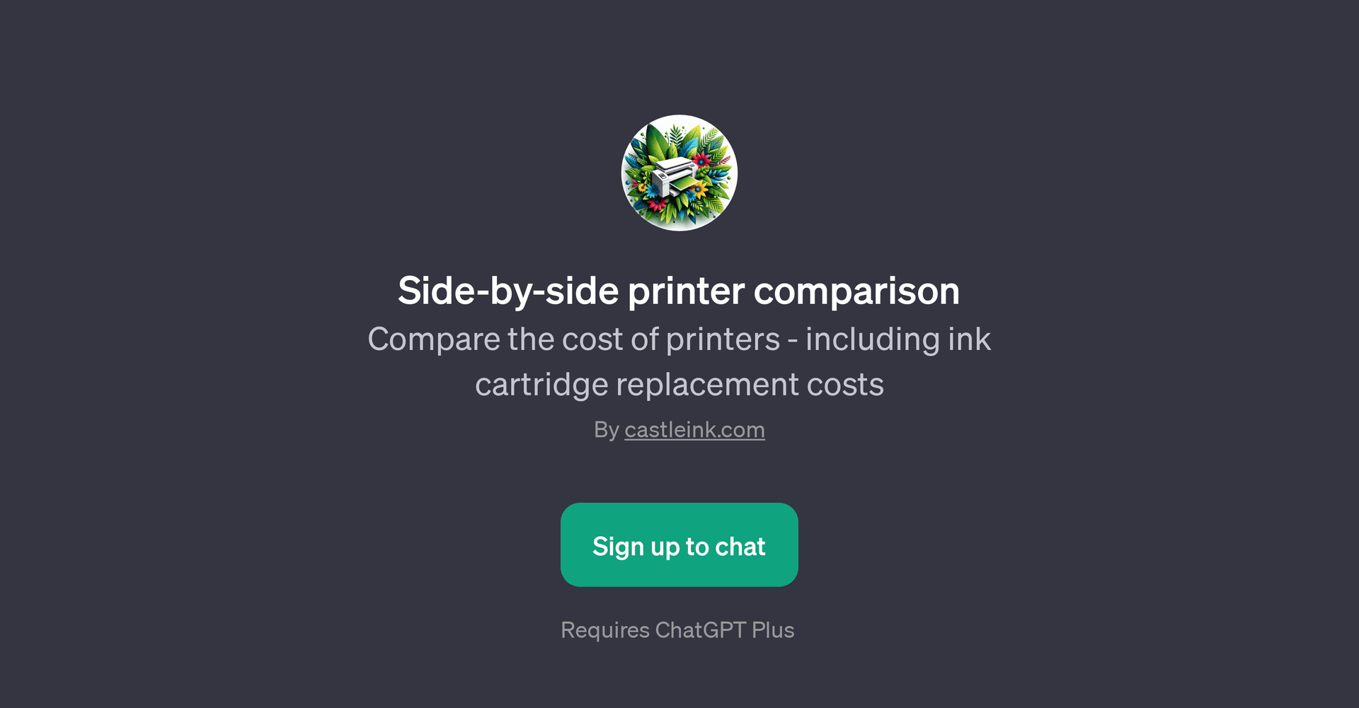 Side-by-side printer comparison GPT