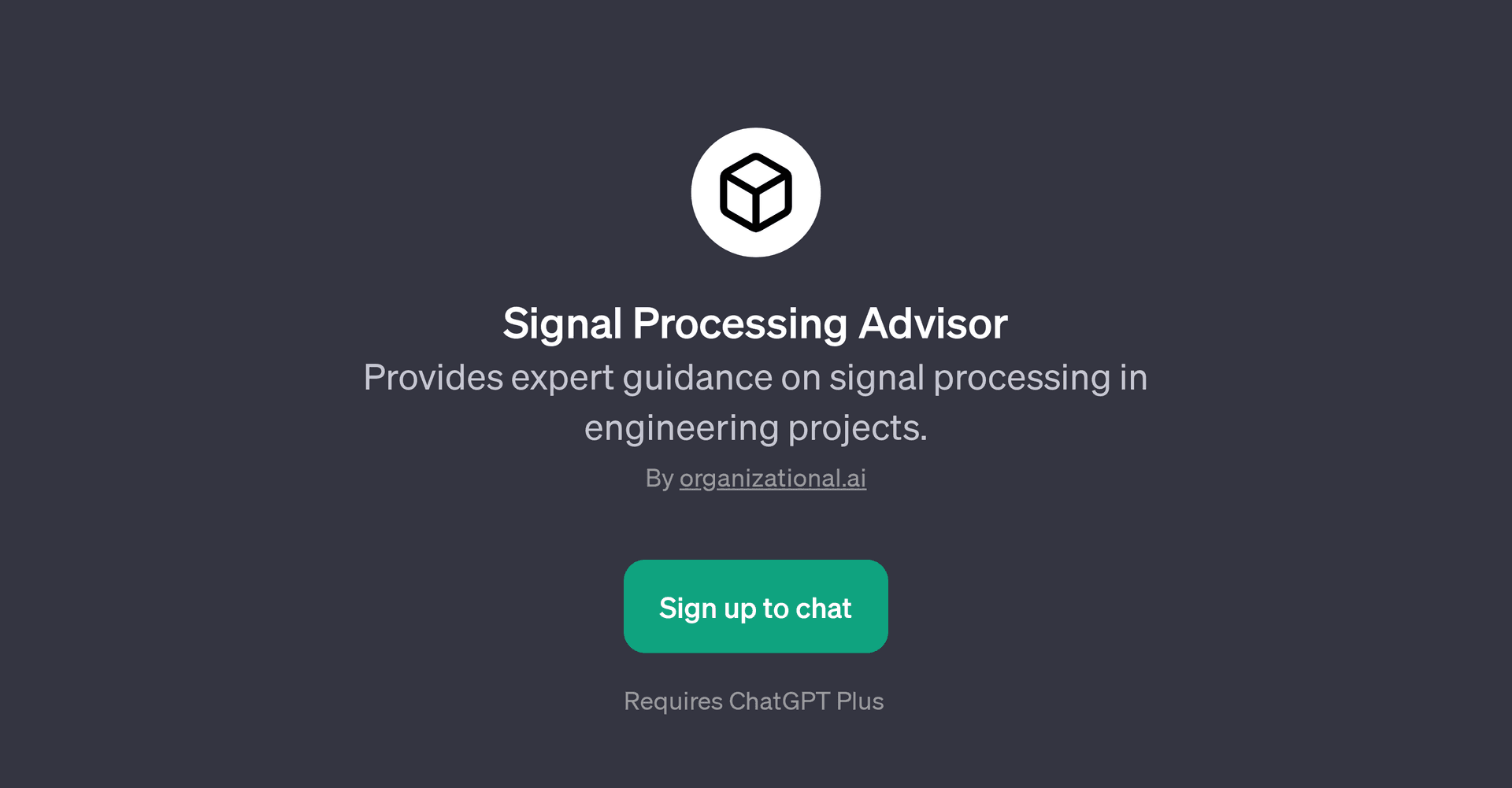 Signal Processing Advisor