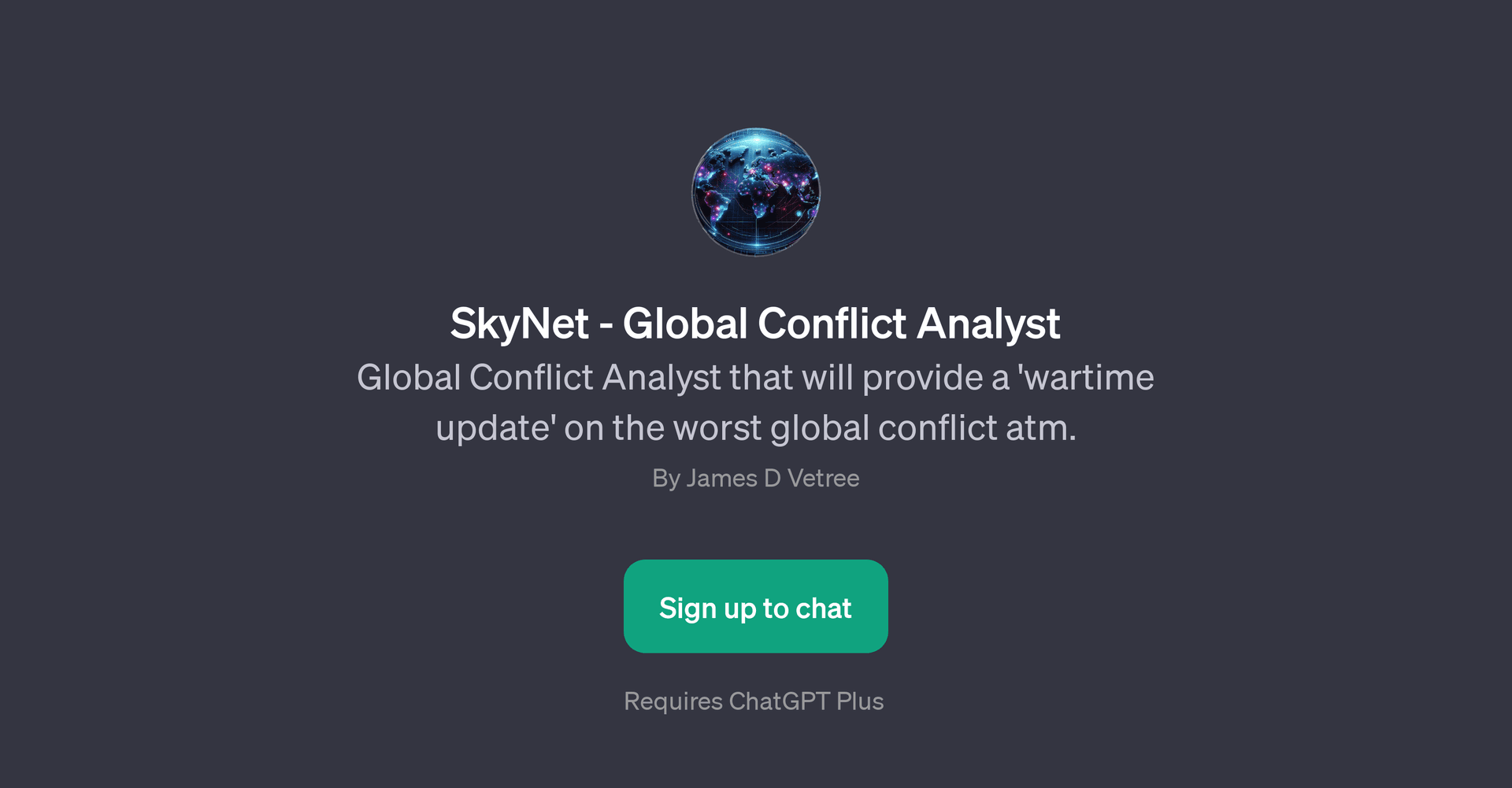SkyNet - Global Conflict Analyst