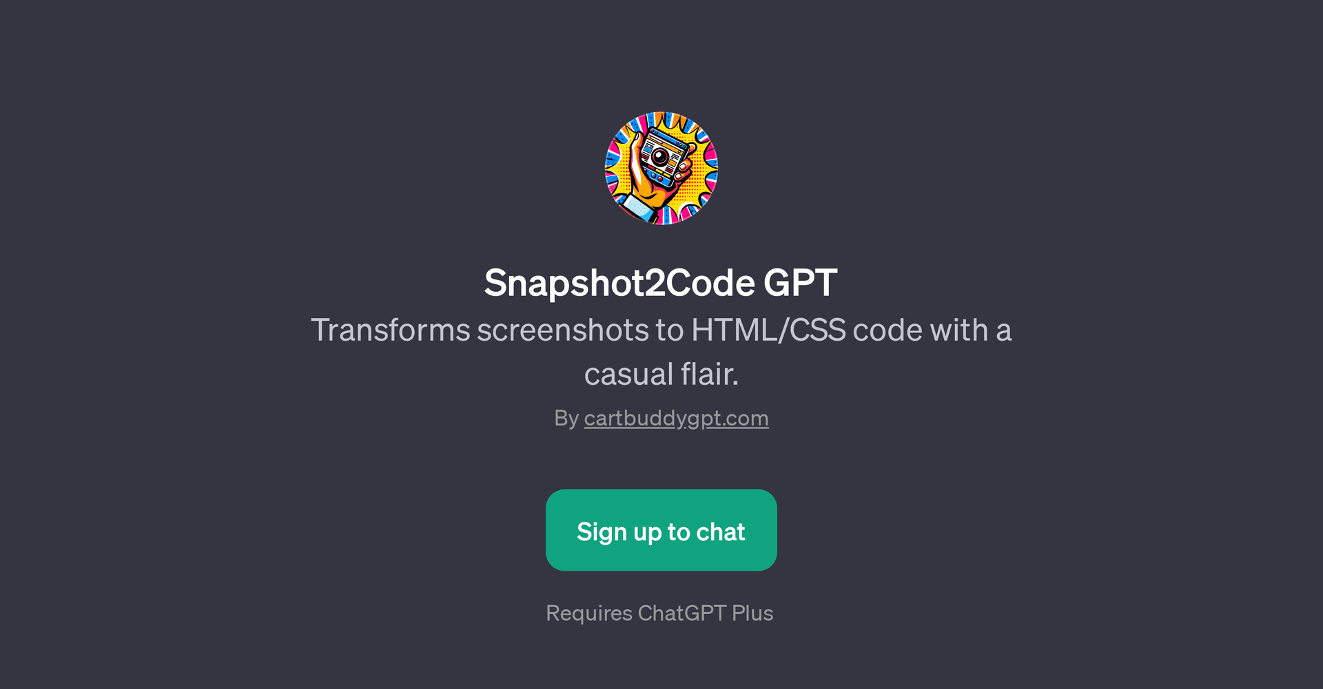 Snapshot2Code GPT