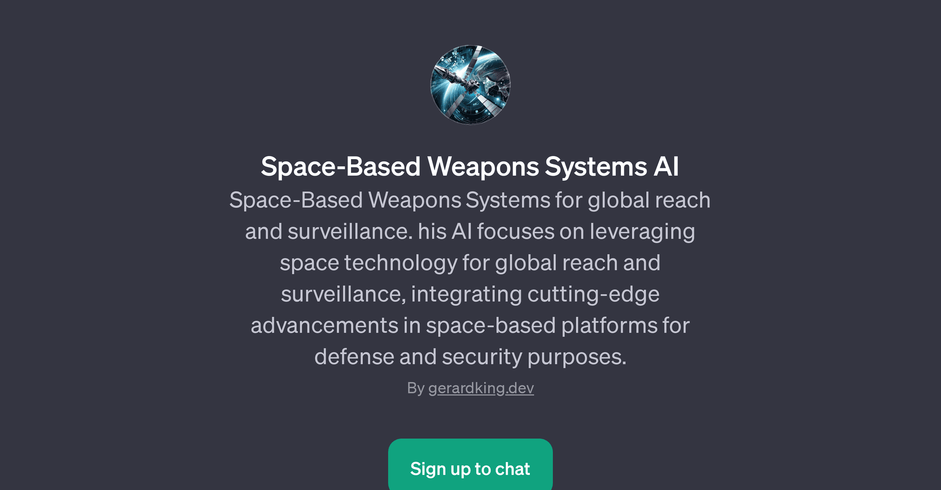 Space-Based Weapons Systems AI