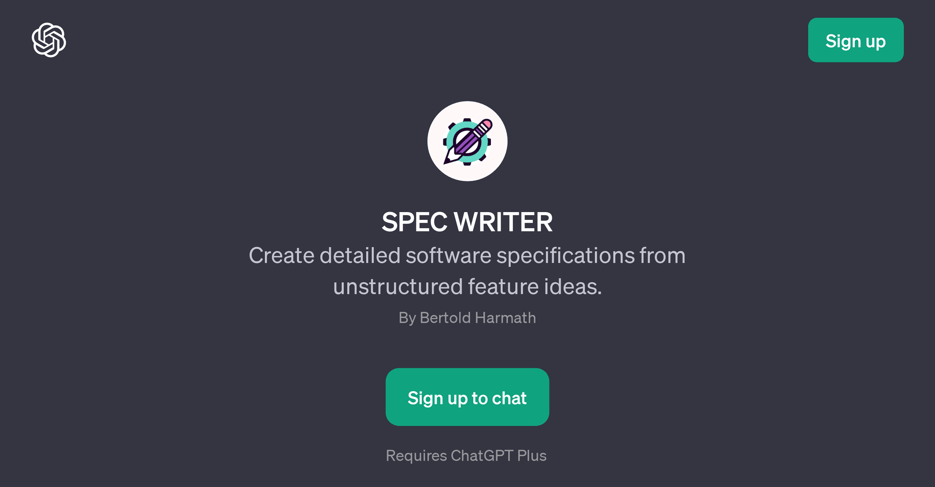 SPEC WRITER