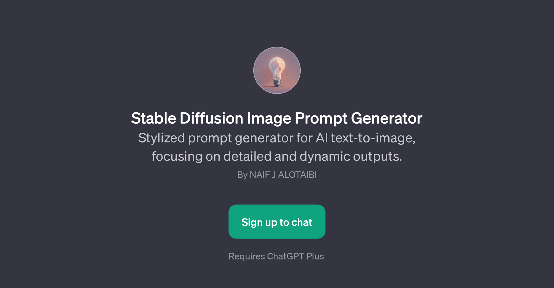 Stable Diffusion Image Prompt Generator