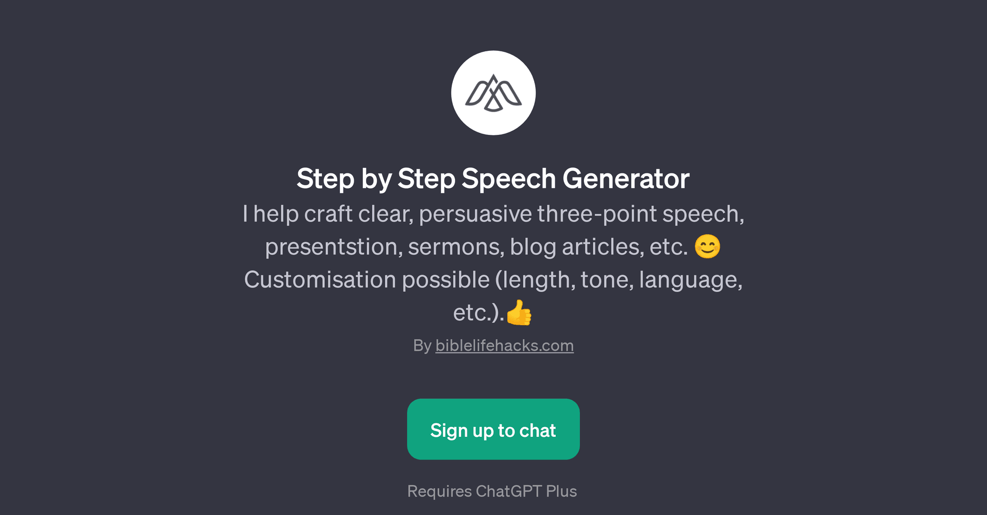 Step by Step Speech Generator