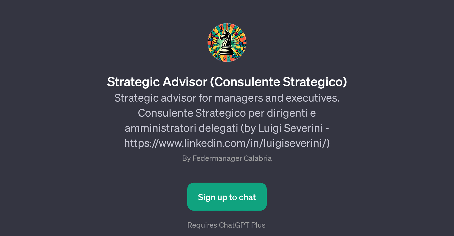 Strategic Advisor (Consulente Strategico)