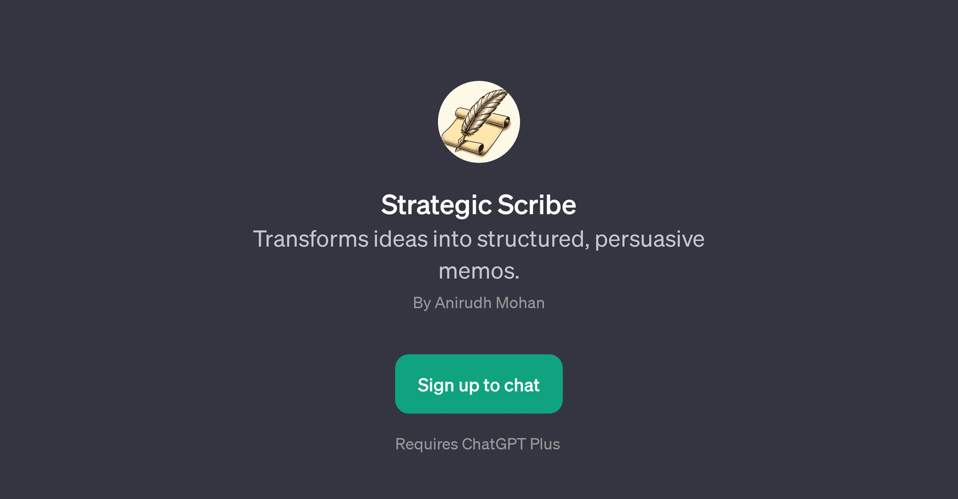 Strategic Scribe