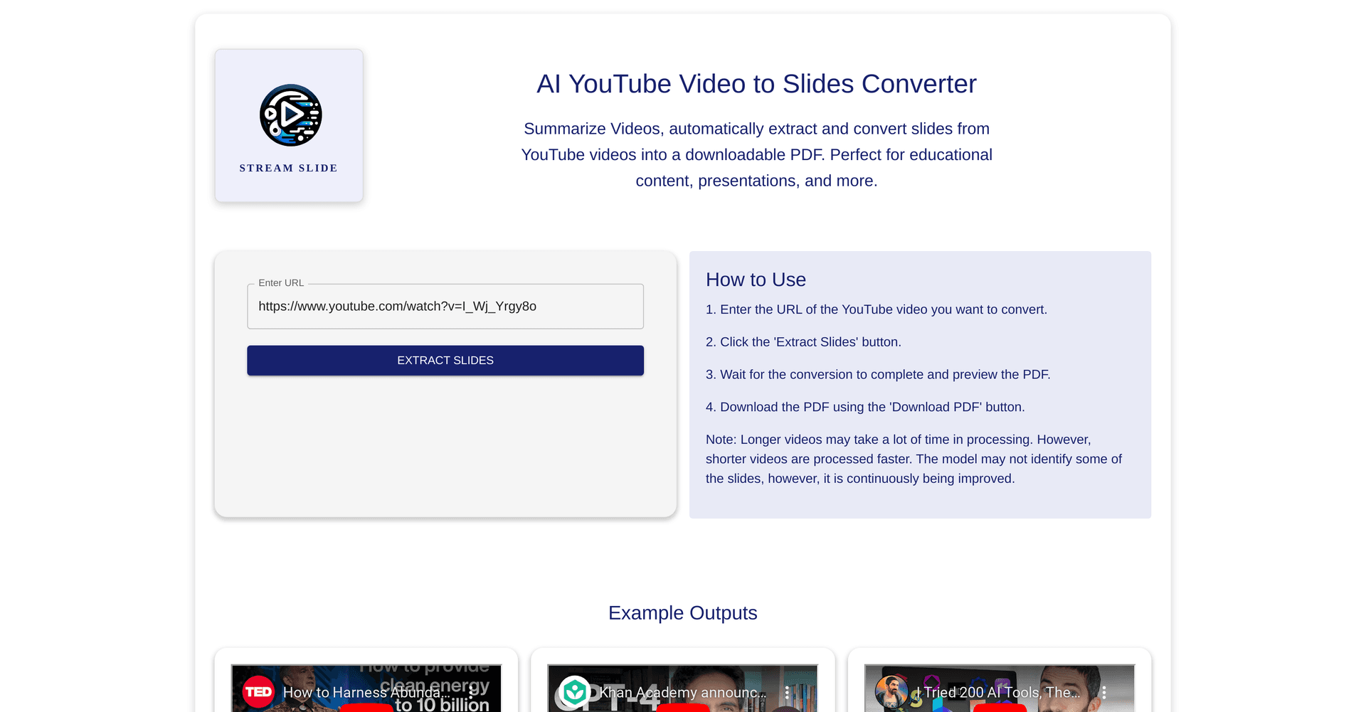 Stream Slides 