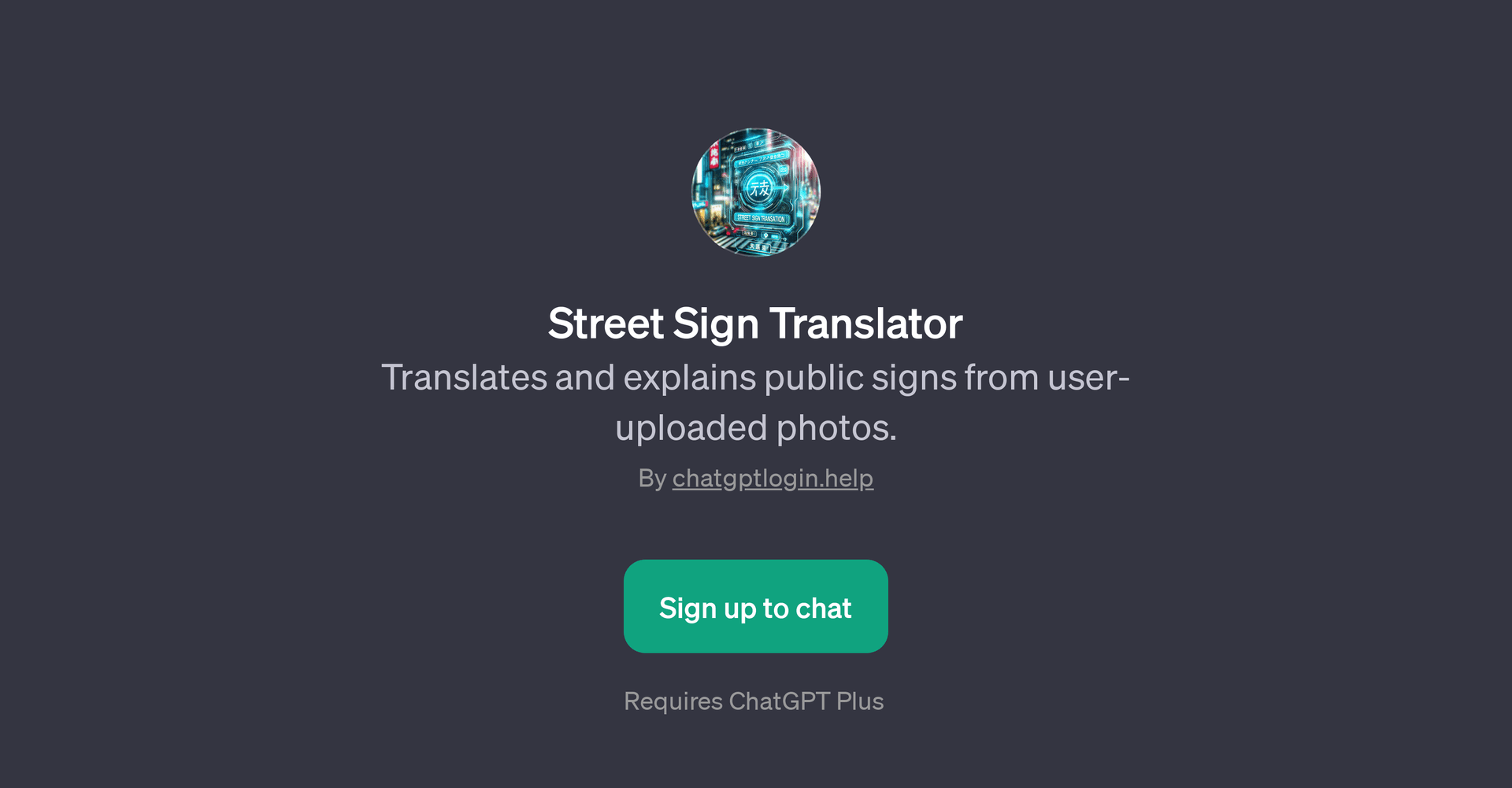 Street Sign Translator