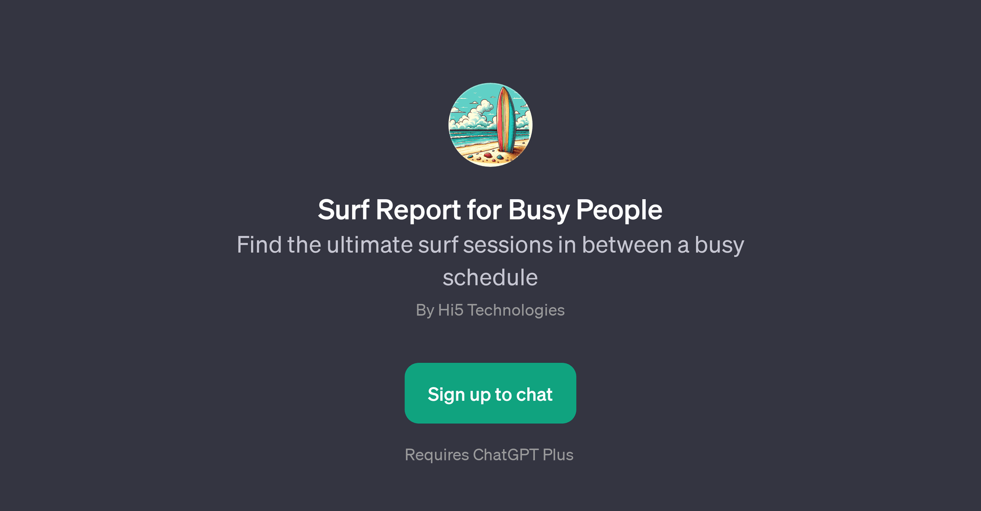 Surf Report for Busy People