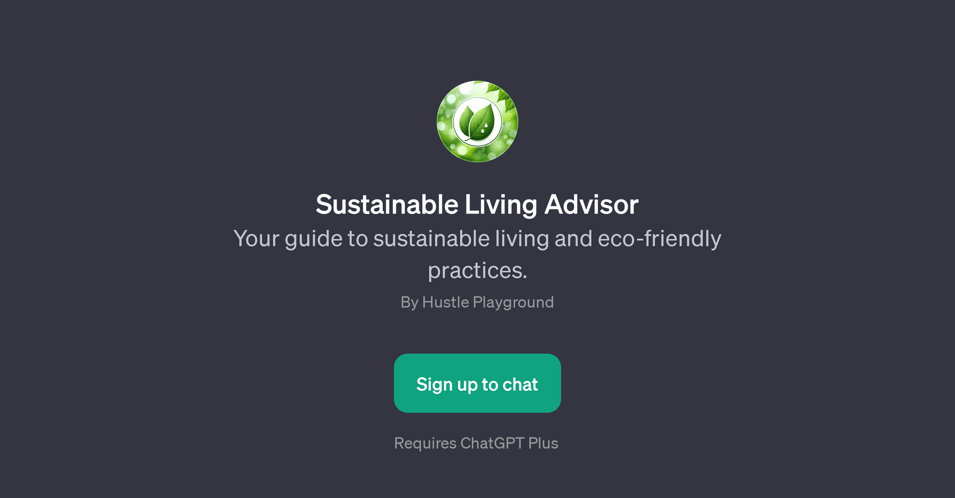 Sustainable Living Advisor
