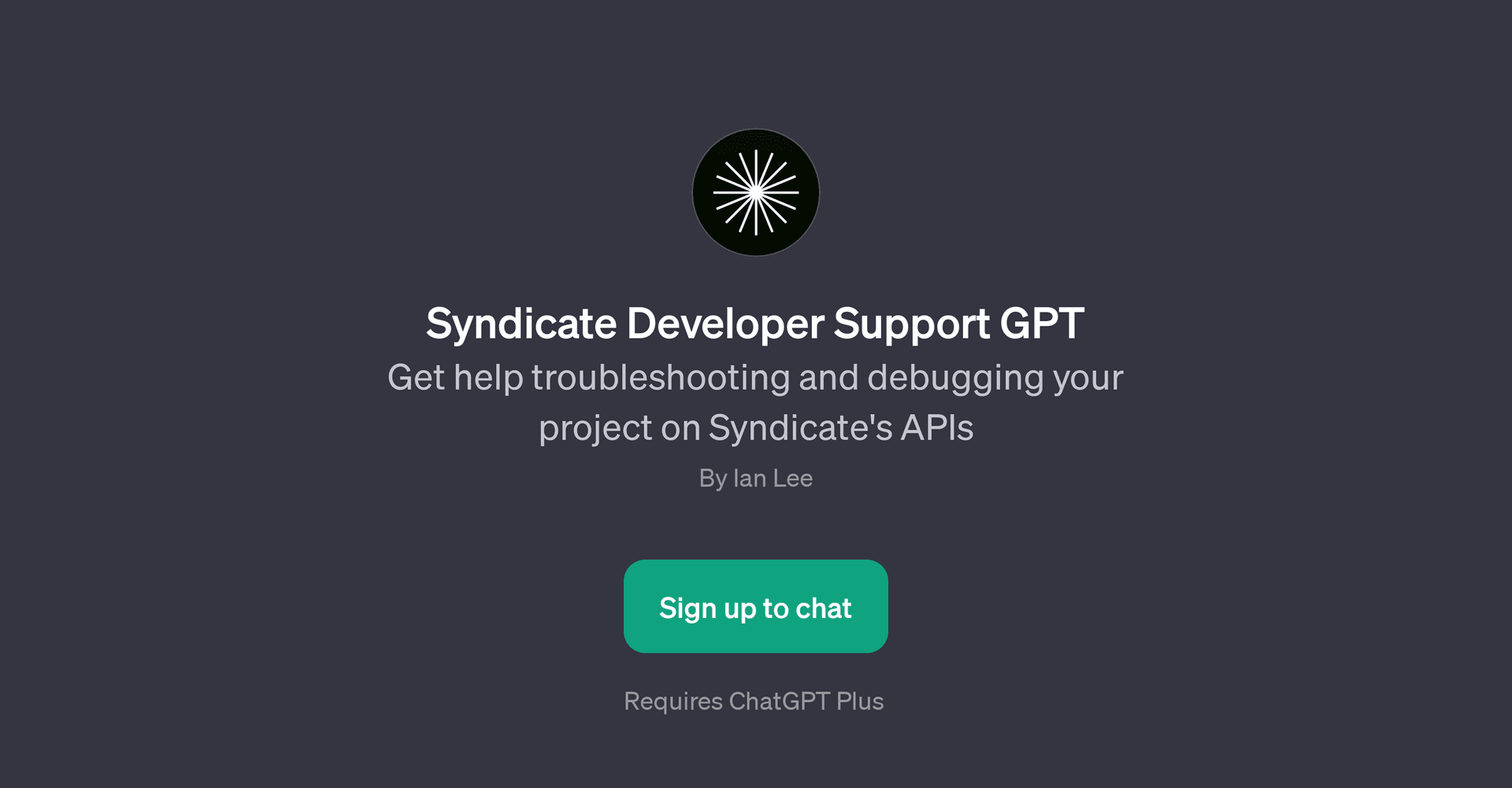Syndicate Developer Support GPT