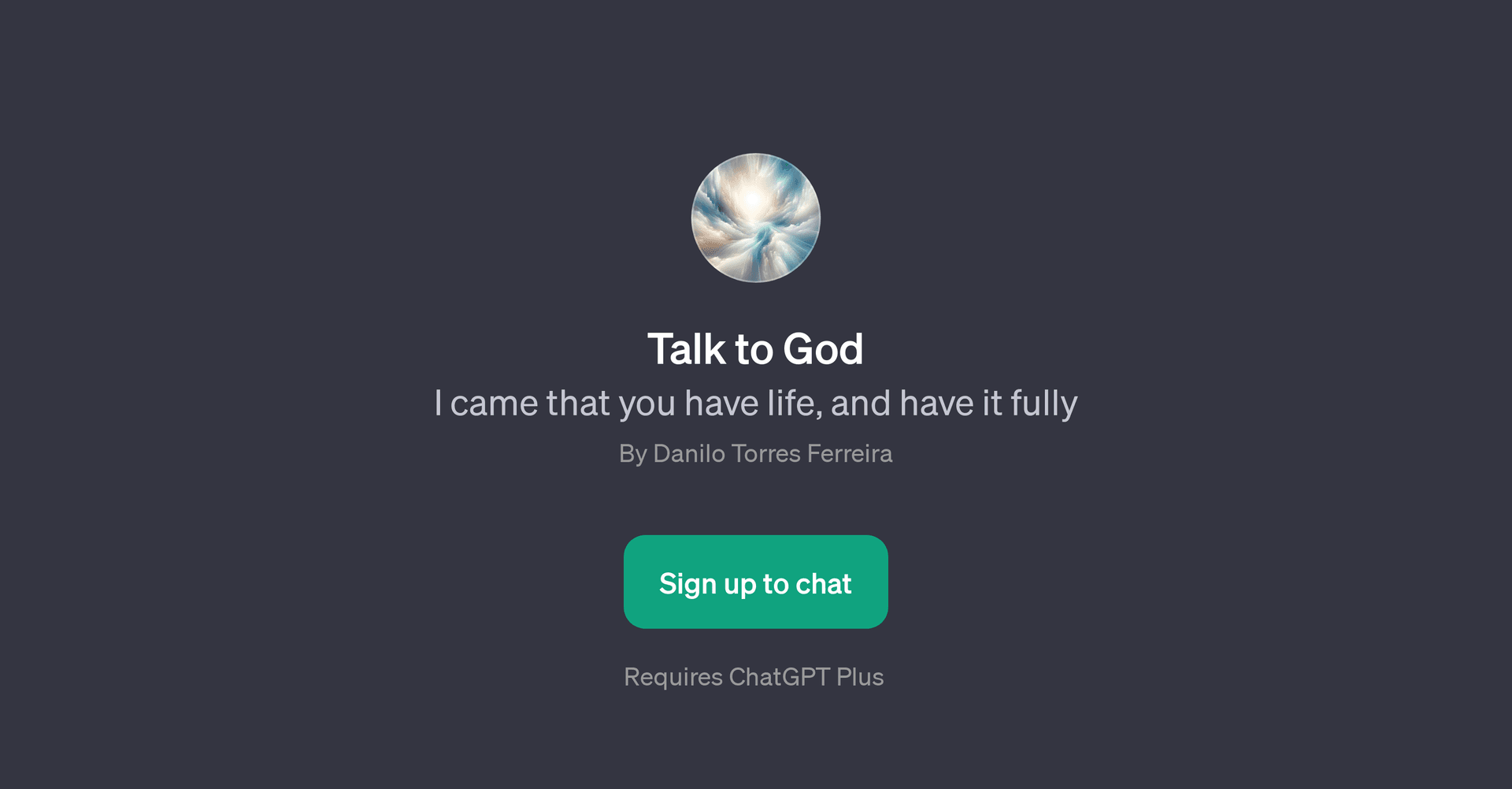Talk to God