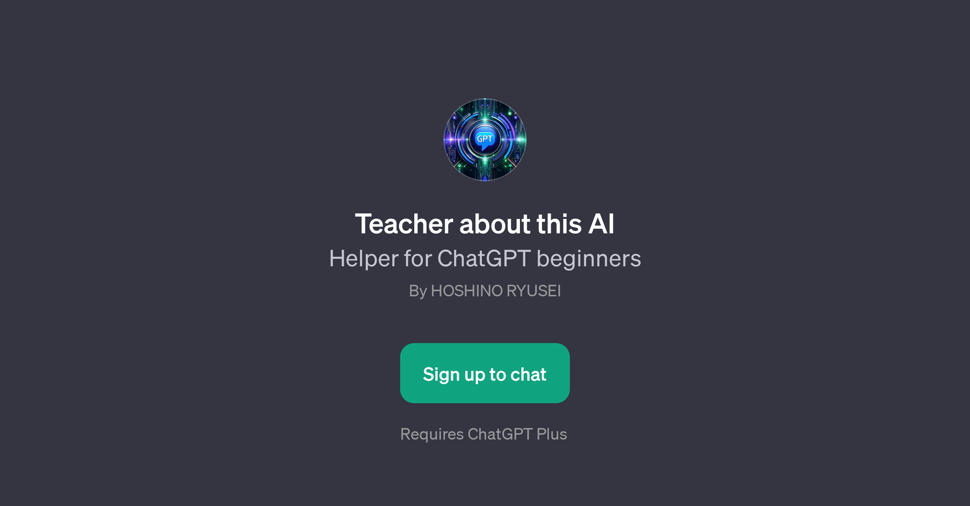 Teacher about this AI