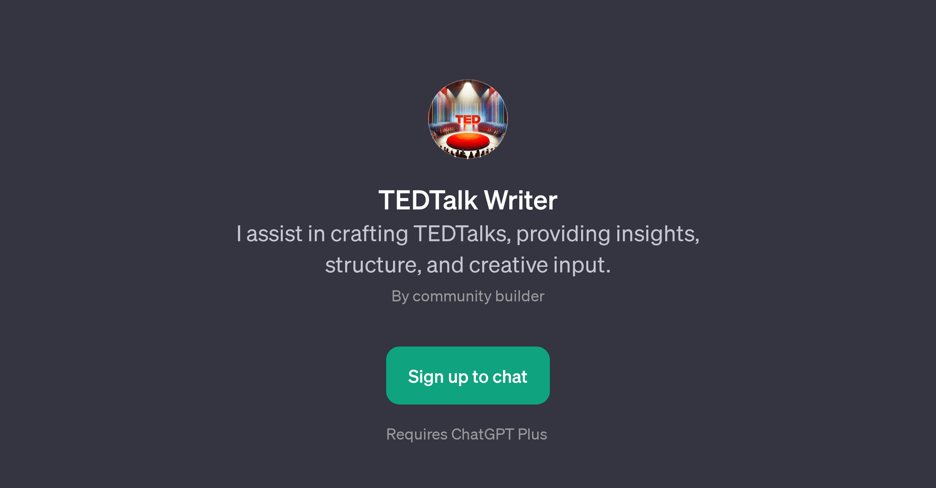 TEDTalk Writer