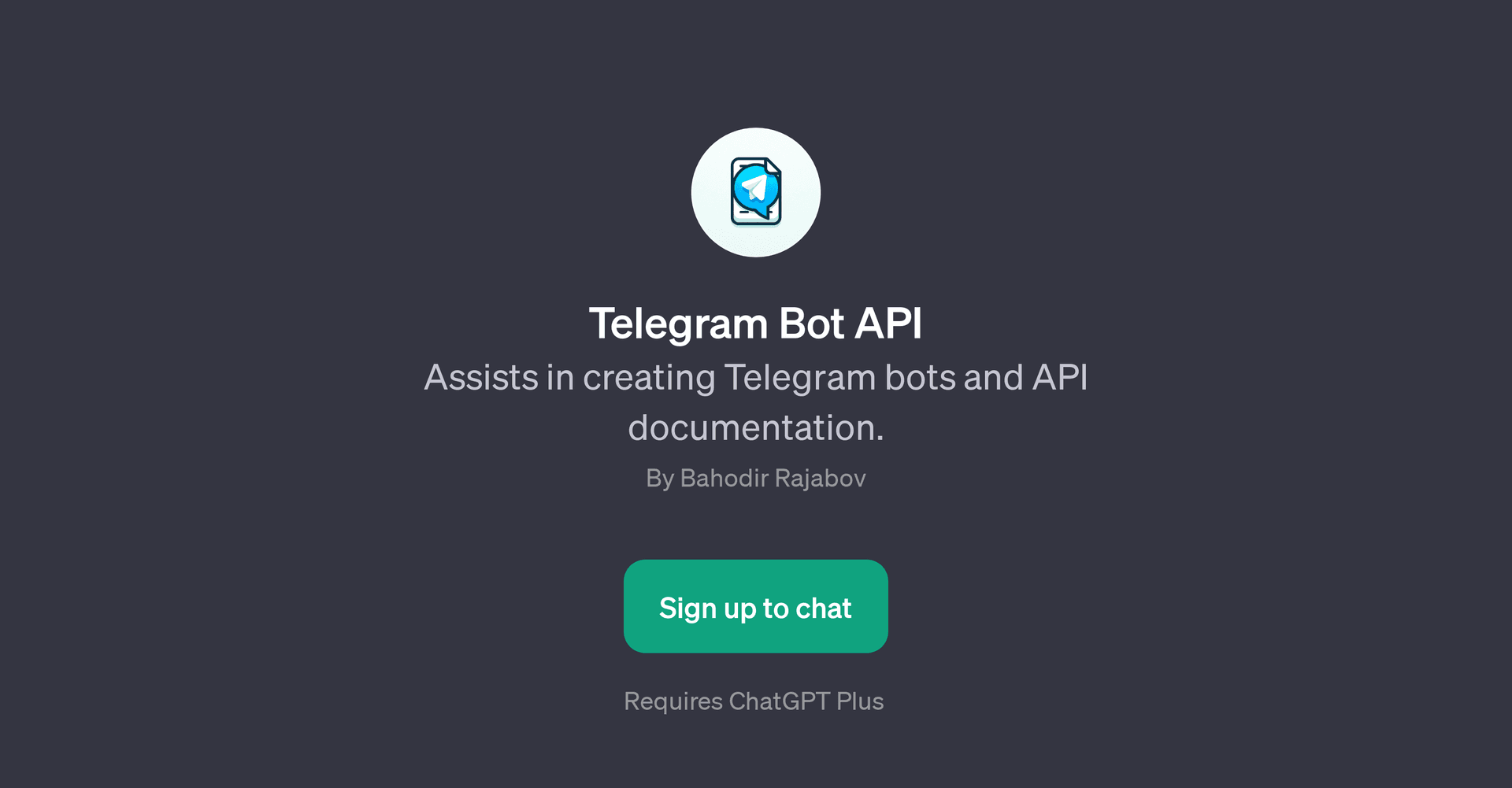Telegram Bot API GPT