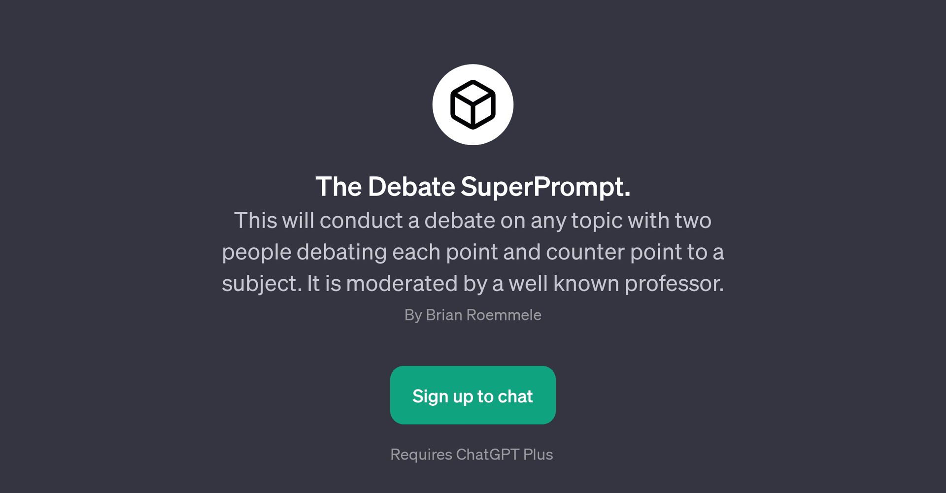 The Debate SuperPrompt
