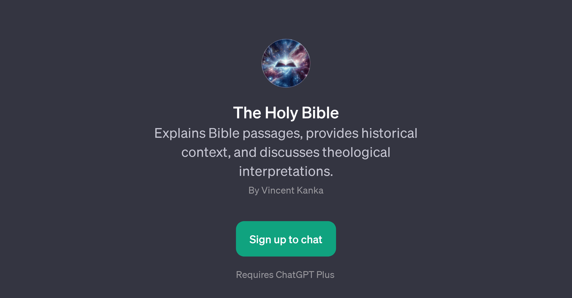 The Holy Bible GPT