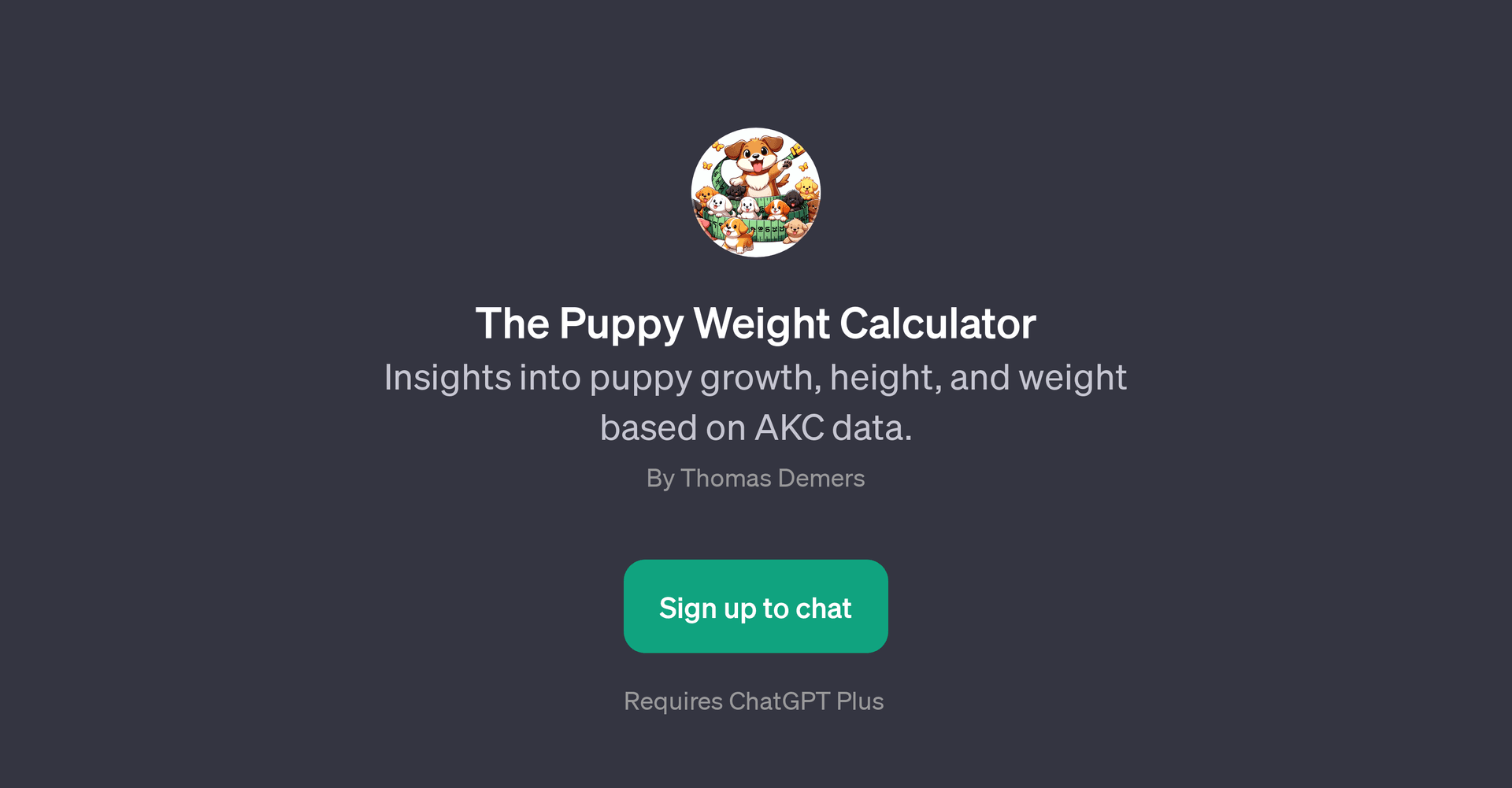 The Puppy Weight Calculator