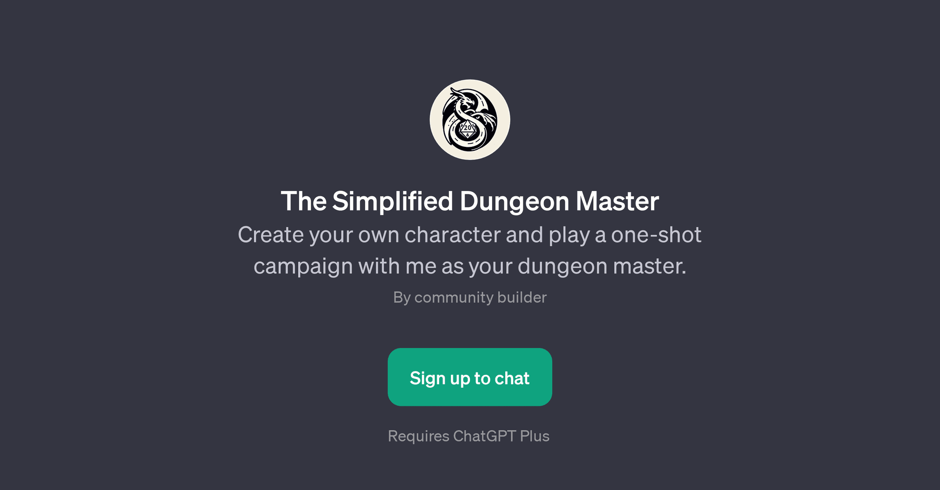 The Simplified Dungeon Master