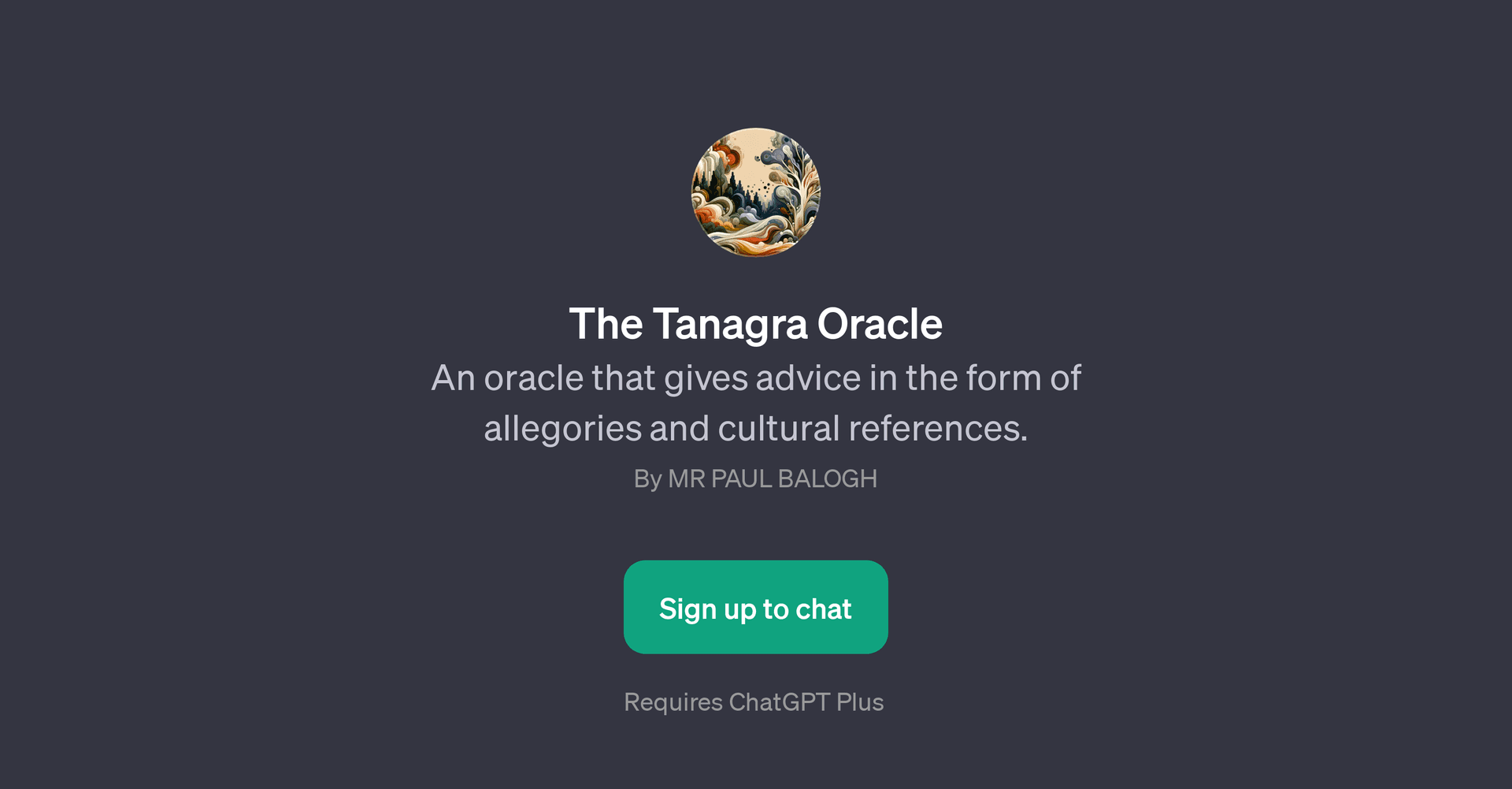 The Tanagra Oracle