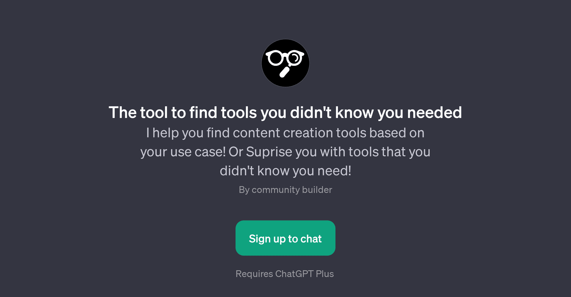 The tool to find tools you didn't know you needed