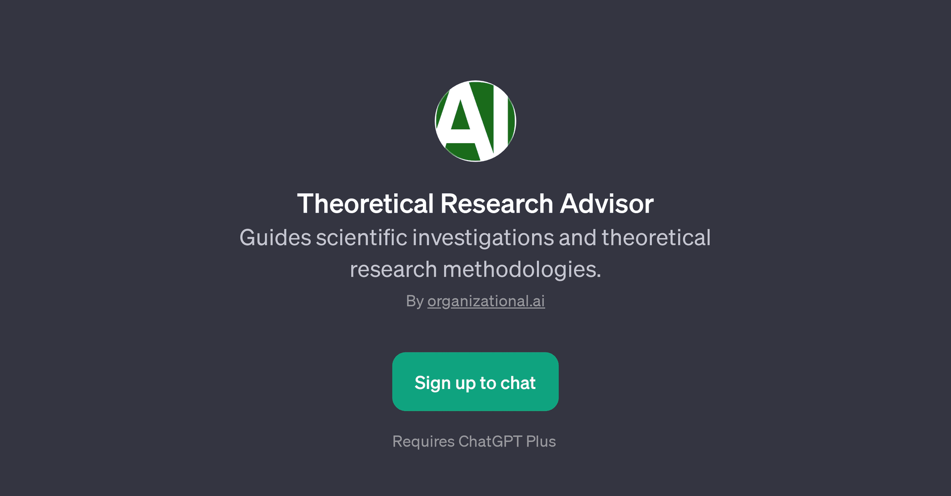 Theoretical Research Advisor