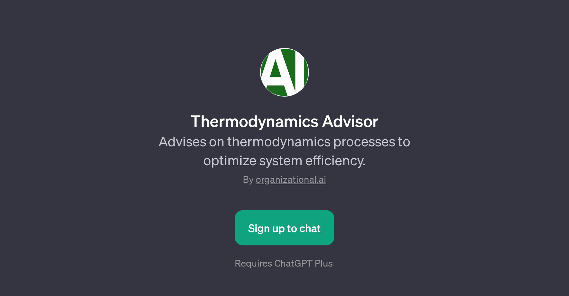 Thermodynamics Advisor