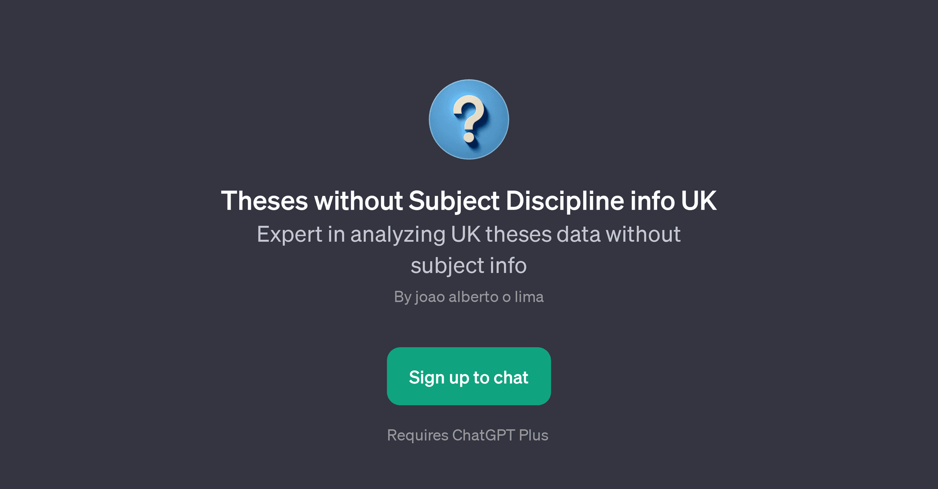 Theses without Subject Discipline info UK