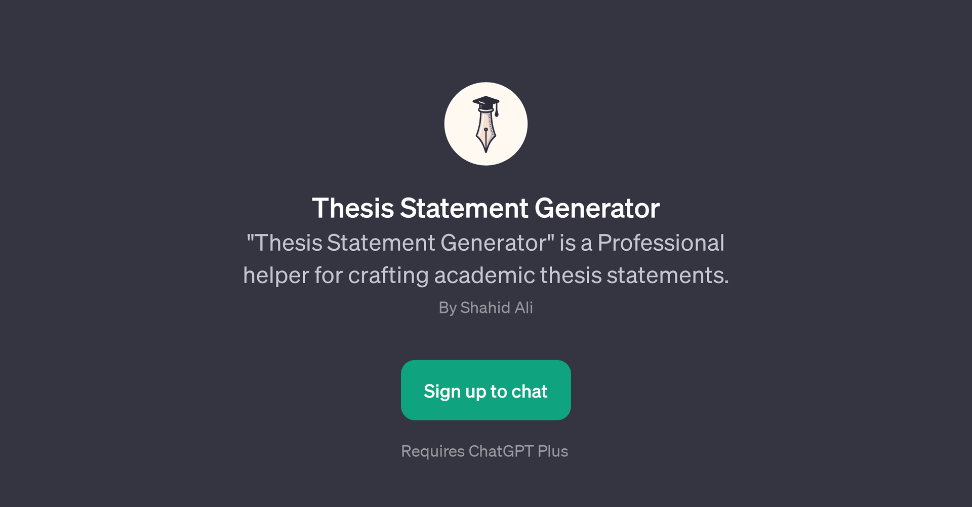 Thesis Statement Generator