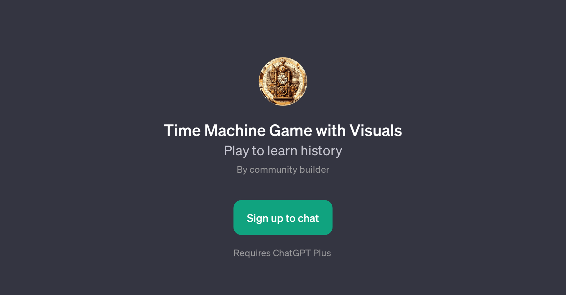 Time Machine Game with Visuals