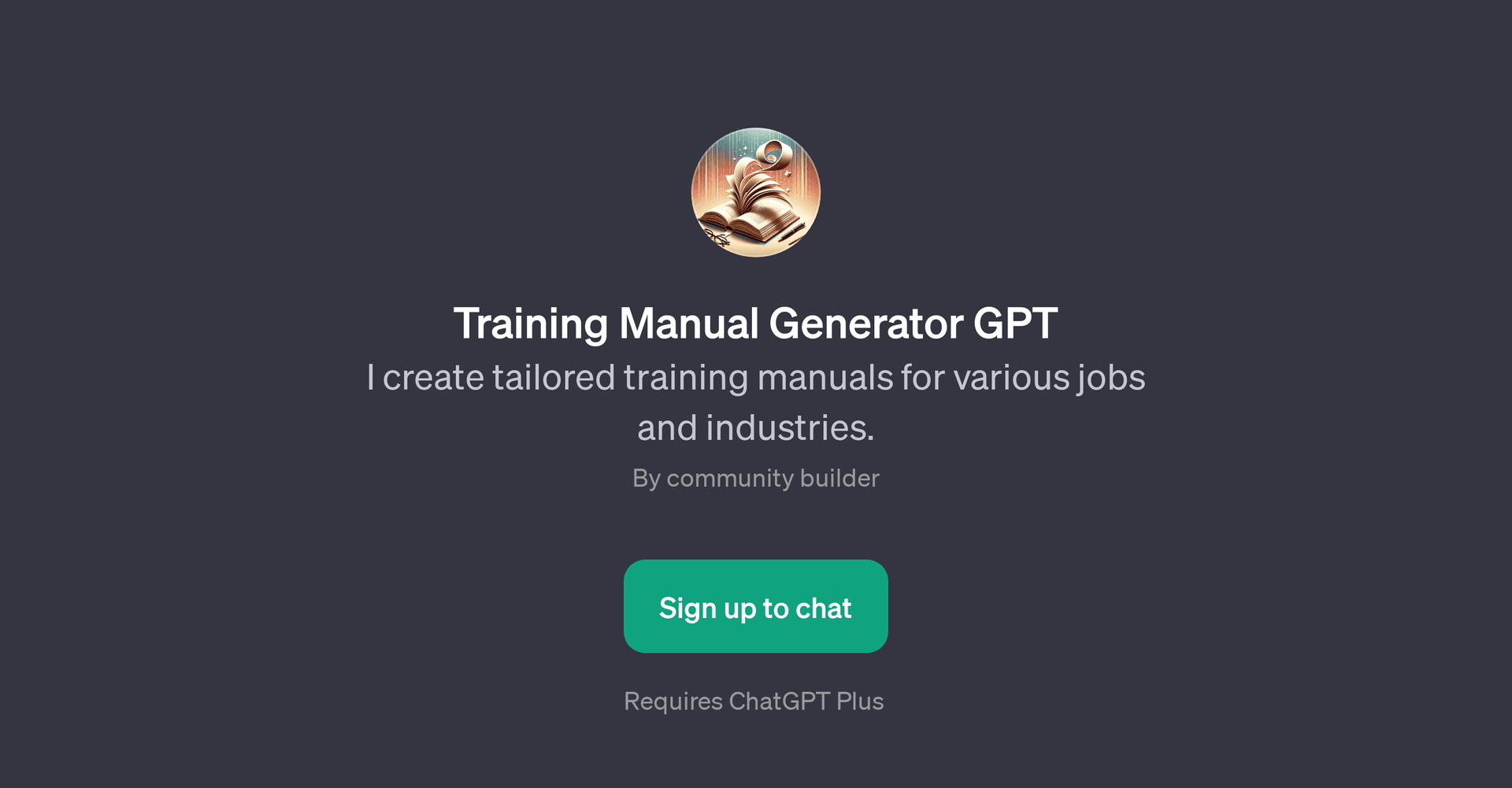 Training Manual Generator GPT