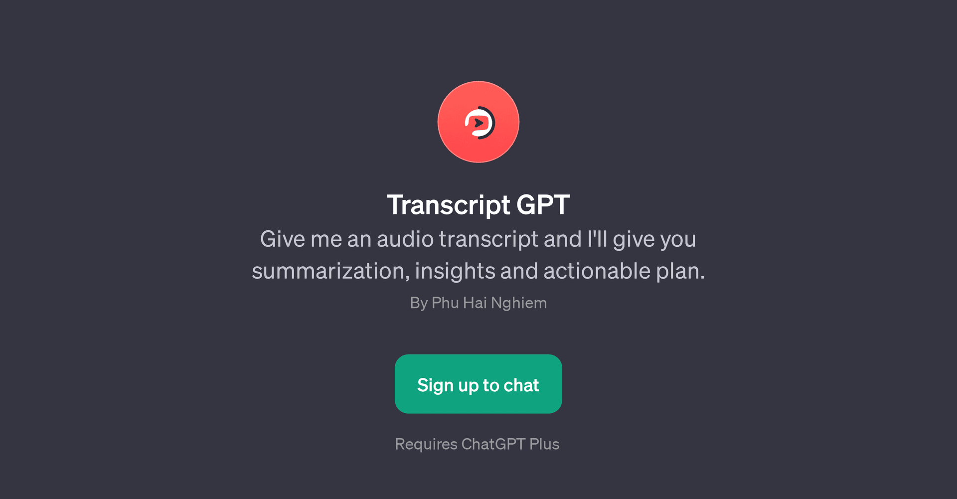 Transcript GPT