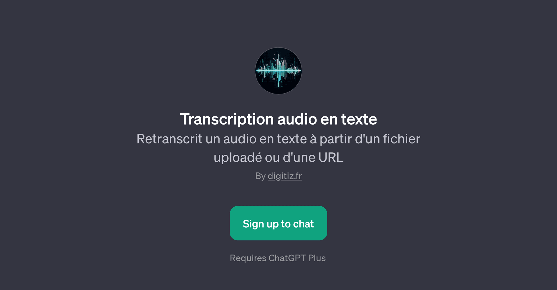 Transcription audio en texte