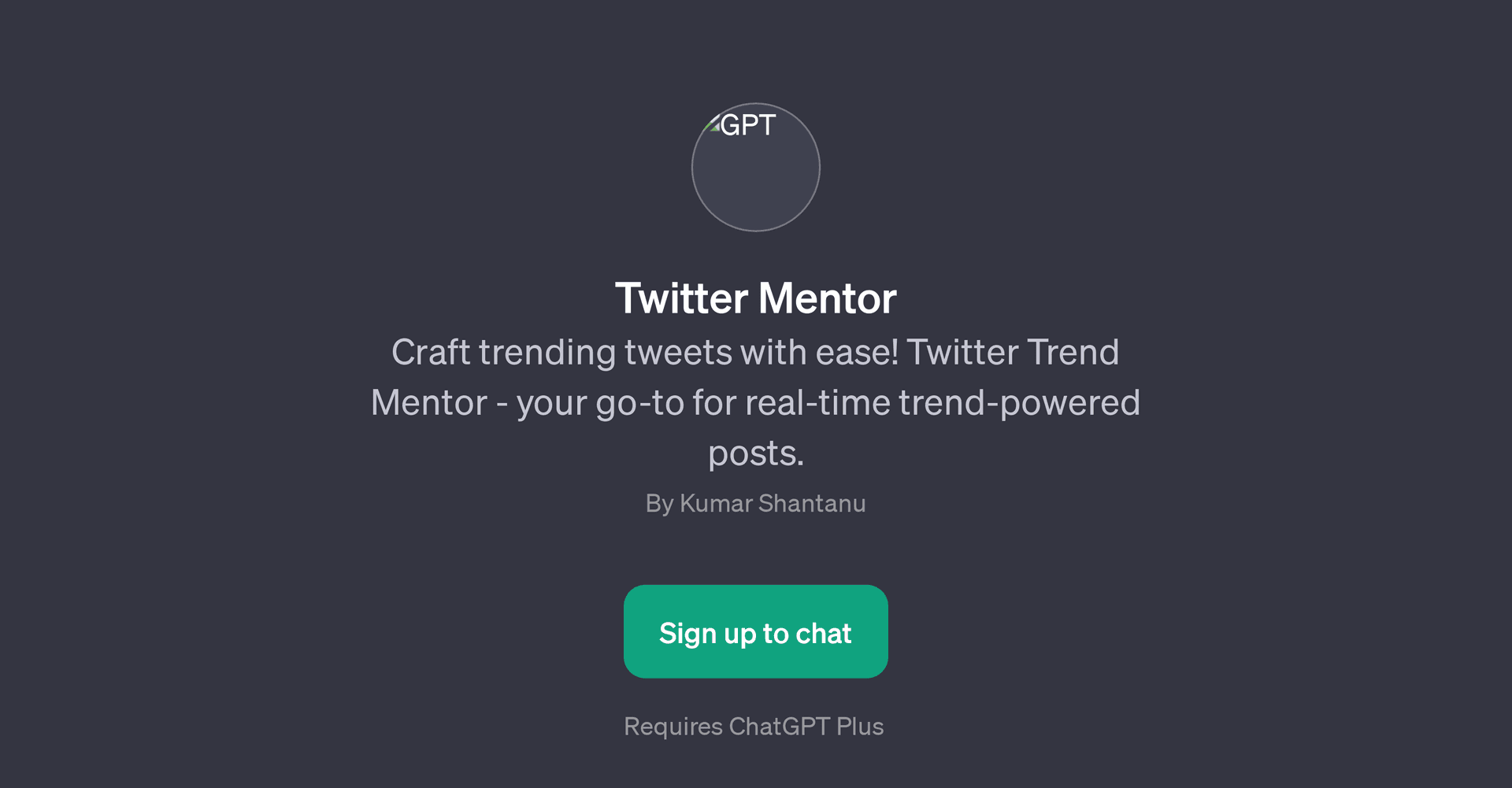 Twitter Mentor