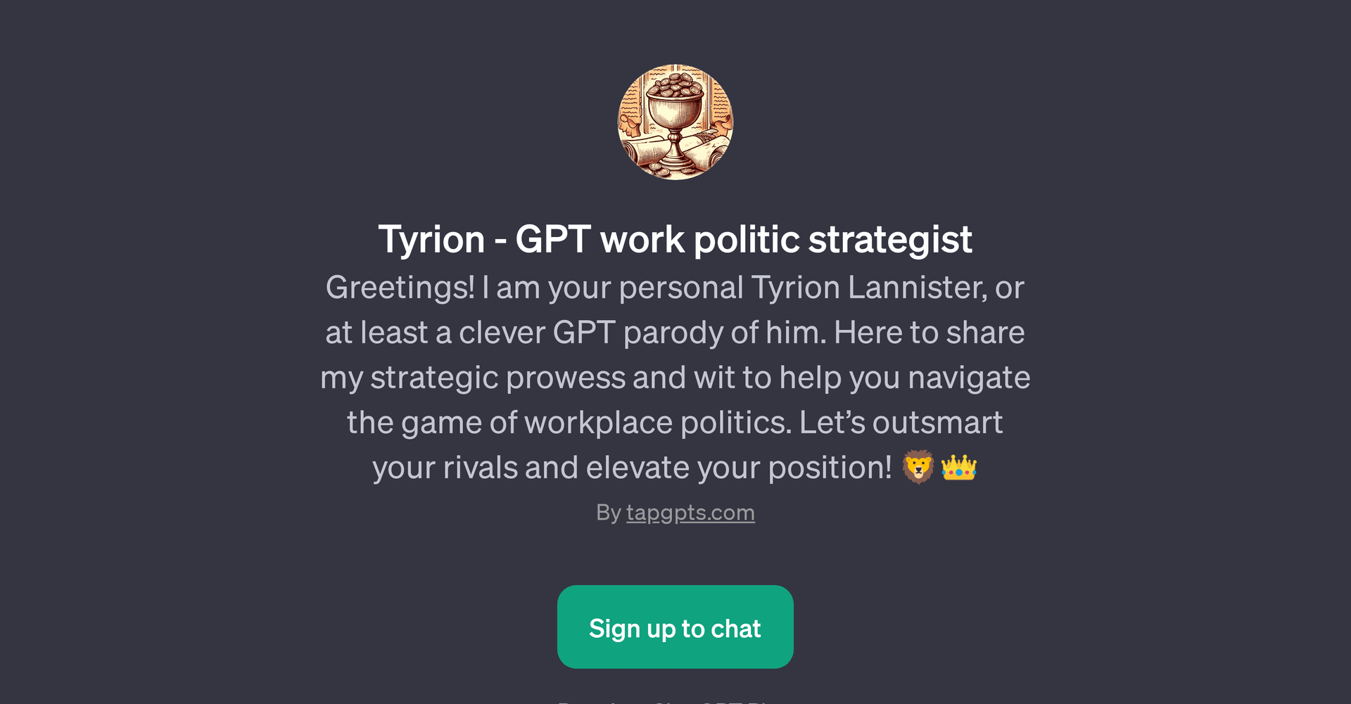 Tyrion - GPT Work Politic Strategist