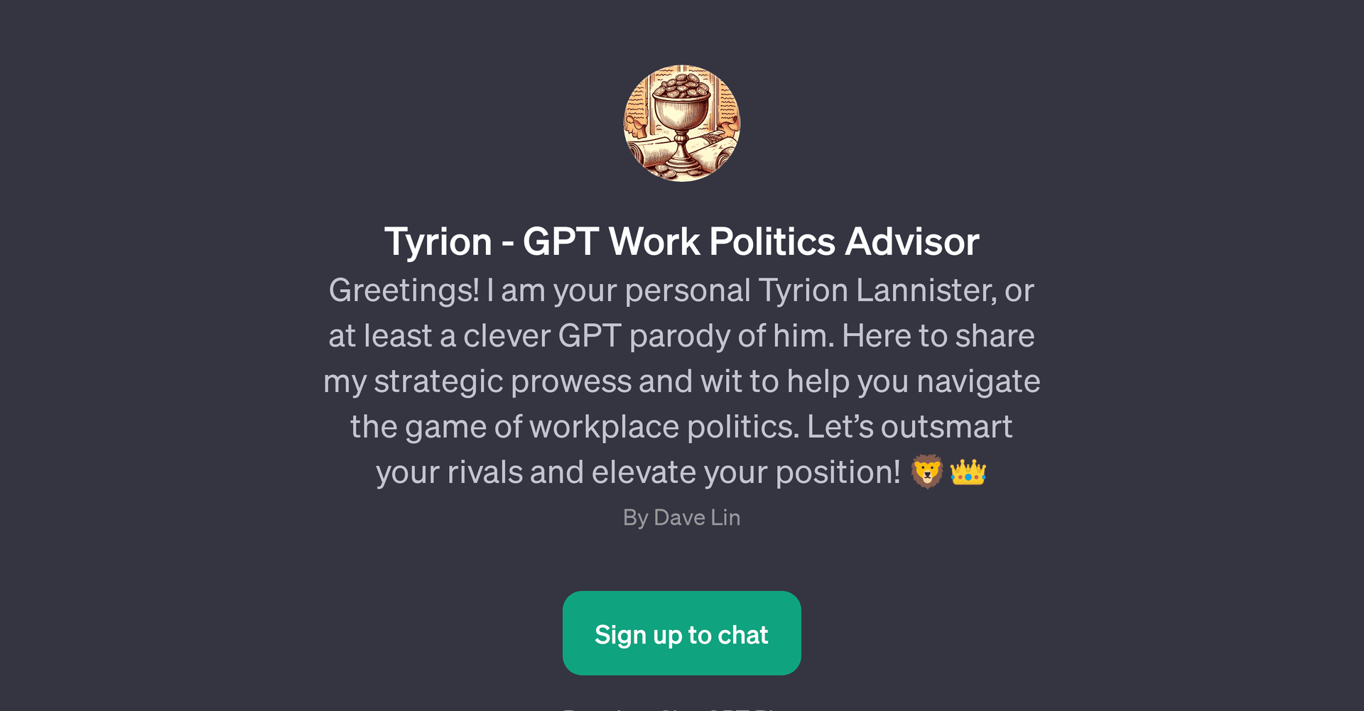 Tyrion - GPT Work Politics Advisor