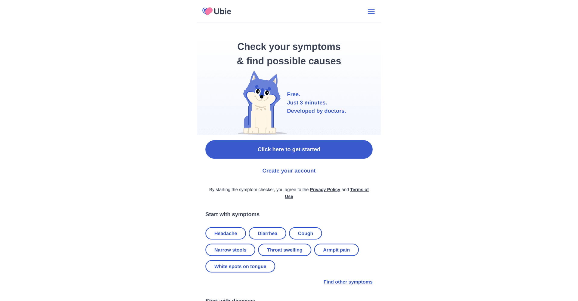 Ubie AI Symptom Checker